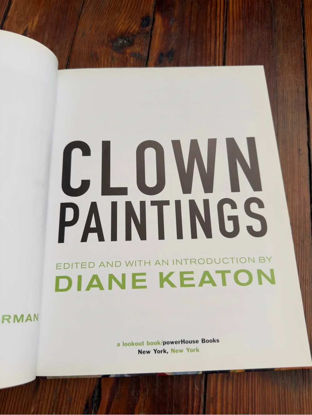 Clown paintings compiled by Diane Keaton w texts by American comedians